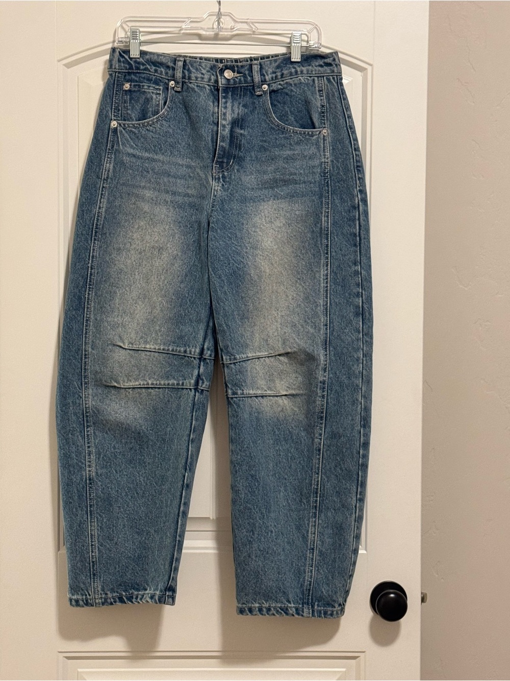 bohme Lisette Barrel Jean in medium wash-size Large